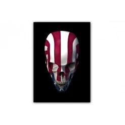 DECLIKTABLEAU Tableau Rock Crâne Américain Incliné L.55 X H.80 Cm