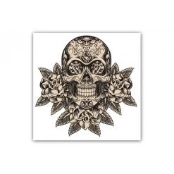 DECLIKTABLEAU Tableau Rock Crâne Design Sépia 80X80 Cm