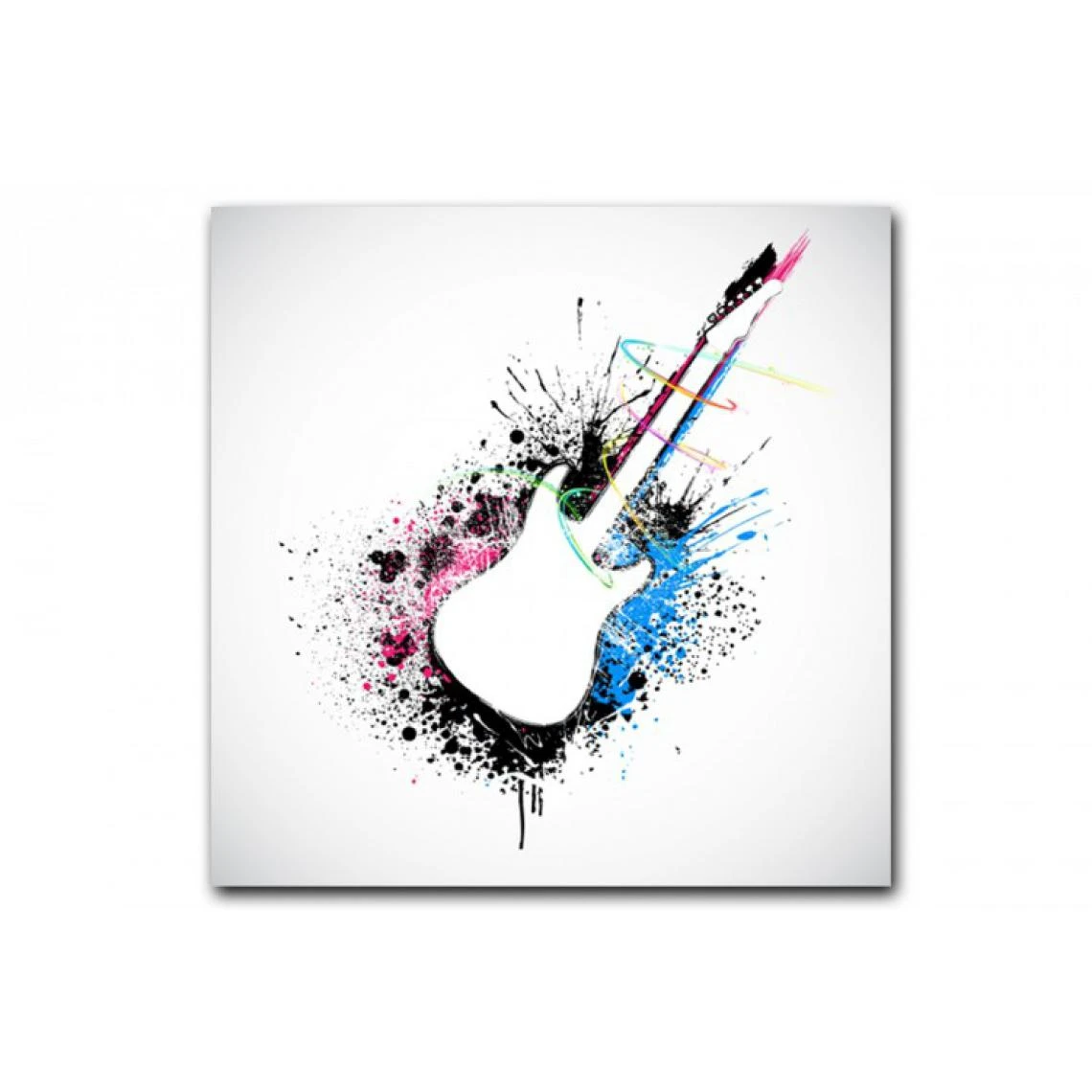 DECLIKTABLEAU Tableau Rock'N'Roll Guitare Concert 50X50 Cm 1 DECLIKTABLEAU Tableau Rock'N'Roll Guitare Concert 50X50 Cm