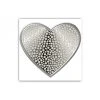 DECLIKTABLEAU Tableau Romantique Coeur Argenté Et Strass 80X80 Cm