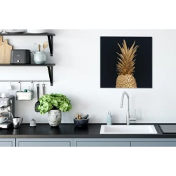 MuchoWow Tableau Sur Toile Ananas - Or - Peinture Decoration Murale 50x50 Cm -Dekliktableau Magasin tableau sur toile ananas or peinture decoration murale 50x50 cm 12443814 33198502 1140x1140