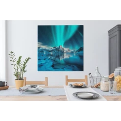 MuchoWow Tableau Sur Toile Aurores Boréales - Glace - Neige - Norvège Decorat... -Dekliktableau Magasin tableau sur toile aurores boreales glace neige norvege decoration murale 120x90 cm 12460752 33249548 1140x1140