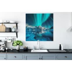 MuchoWow Tableau Sur Toile Aurores Boréales - Glace - Neige - Norvège Decorat... -Dekliktableau Magasin tableau sur toile aurores boreales glace neige norvege decoration murale 120x90 cm 12460752 33249550 1140x1140