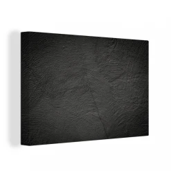 MuchoWow Tableau Sur Toile Béton - Noir Decoration Murale 150x100 Cm
