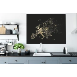 MuchoWow Tableau Sur Toile Carte - Europe - Noir - Or Decoration Murale 120x90 ... -Dekliktableau Magasin tableau sur toile carte europe noir or decoration murale 120x90 cm 12457900 33240924 1140x1140