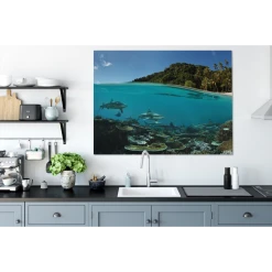 MuchoWow Tableau Sur Toile Corail - Requins - Mer Decoration Murale 120x90 Cm -Dekliktableau Magasin tableau sur toile corail requins mer decoration murale 120x90 cm 12445982 33205010 1140x1140