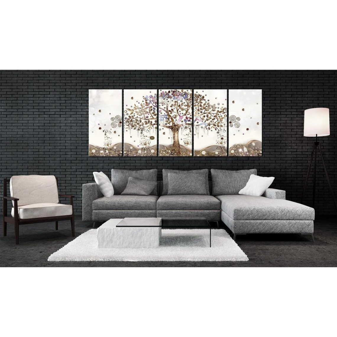 Decoshop26 Tableau Sur Toile En 5 Panneaux Décoration Murale Image Imprimée Cad... 2 Decoshop26 Tableau Sur Toile En 5 Panneaux Décoration Murale Image Imprimée Cad... – Image 2