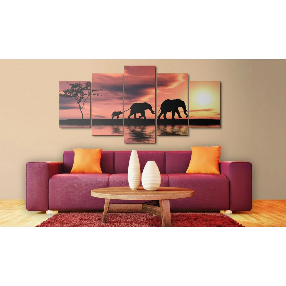 Decoshop26 Tableau Sur Toile En 5 Panneaux Décoration Murale Image Imprimée Cad... 2 Decoshop26 Tableau Sur Toile En 5 Panneaux Décoration Murale Image Imprimée Cad... – Image 2