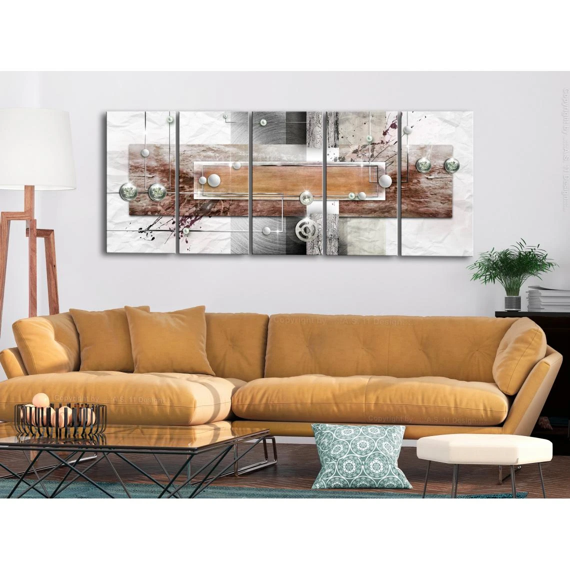 Decoshop26 Tableau Sur Toile En 5 Panneaux Décoration Murale Image Imprimée Cad... 2 Decoshop26 Tableau Sur Toile En 5 Panneaux Décoration Murale Image Imprimée Cad... – Image 2