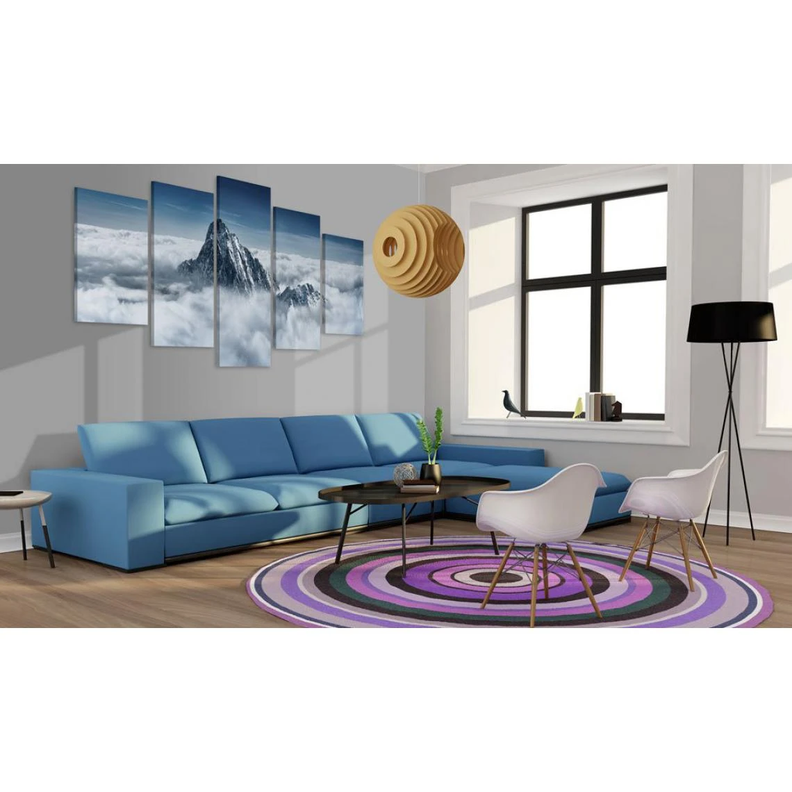 Decoshop26 Tableau Sur Toile En 5 Panneaux Décoration Murale Image Imprimée Cad... – Image 2