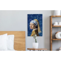 MuchoWow Tableau Sur Toile Fille Avec Une Boucle D'oreille En Perle - Bleu De D... -Dekliktableau Magasin tableau sur toile fille avec une boucle doreille en perle bleu de delft vermeer decoration murale 20x30 cm 12473130 33287622 1140x1140
