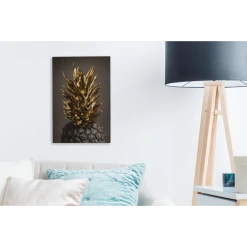 MuchoWow Tableau Sur Toile Fruit - Ananas - Or Decoration Murale 20x30 Cm -Dekliktableau Magasin tableau sur toile fruit ananas or decoration murale 20x30 cm 12474890 33293180 1140x1140