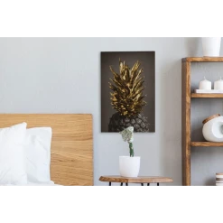 MuchoWow Tableau Sur Toile Fruit - Ananas - Or Decoration Murale 20x30 Cm -Dekliktableau Magasin tableau sur toile fruit ananas or decoration murale 20x30 cm 12474890 33293182 1140x1140
