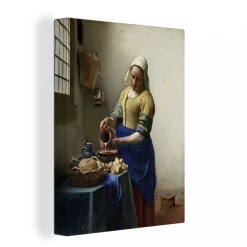 MuchoWow Tableau Sur Toile La Laitière - Johannes Vermeer Decoration Murale 12...