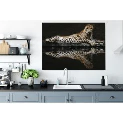 MuchoWow Tableau Sur Toile Léopard - Eau - Forêt Decoration Murale 120x90 Cm -Dekliktableau Magasin tableau sur toile leopard eau foret decoration murale 120x90 cm 12480046 33309254 1140x1140
