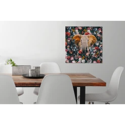 MuchoWow Tableau Sur Toile Éléphant - Fleurs - Tasse Decoration Murale 50x50 ... -Dekliktableau Magasin tableau sur toile lephant fleurs tasse decoration murale 50x50 cm 12441476 33191346 1140x1140
