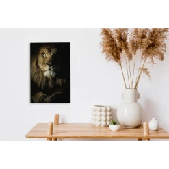 MuchoWow Tableau Sur Toile Lion - Lumière - Noir Decoration Murale 20x30 Cm -Dekliktableau Magasin tableau sur toile lion lumiere noir decoration murale 20x30 cm 12471456 33282462 1140x1140