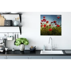 MuchoWow Tableau Sur Toile Longs Coquelicots Rouges En Toscane Par Une Journée... -Dekliktableau Magasin tableau sur toile longs coquelicots rouges en toscane par une journee ensoleillee decoration murale 50x50 cm 12439766 33186058 1140x1140