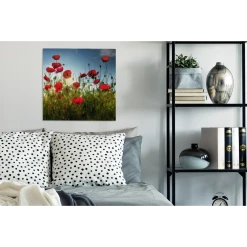 MuchoWow Tableau Sur Toile Longs Coquelicots Rouges En Toscane Par Une Journée... -Dekliktableau Magasin tableau sur toile longs coquelicots rouges en toscane par une journee ensoleillee decoration murale 50x50 cm 12439766 33186060 1140x1140