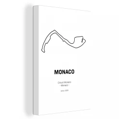 MuchoWow Tableau Sur Toile Monaco - Circuit - F1 Decoration Murale 80x120 Cm