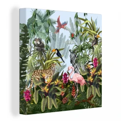 MuchoWow Tableau Sur Toile Nature - Animaux De La Jungle - Tropical Decoration ...