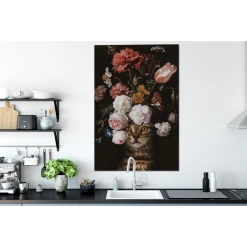 MuchoWow Tableau Sur Toile Nature Morte Avec Des Fleurs - Jan Davidsz De Heem -... -Dekliktableau Magasin tableau sur toile nature morte avec des fleurs jan davidsz de heem chat decoration murale 90x140 cm 12456674 33237240 1140x1140