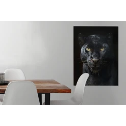 MuchoWow Tableau Sur Toile Panthère - Noir - Jaune Decoration Murale 60x80 Cm -Dekliktableau Magasin tableau sur toile panthere noir jaune decoration murale 60x80 cm 12473424 33288550 1140x1140