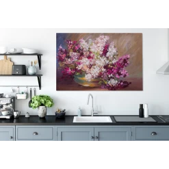 MuchoWow Tableau Sur Toile Peinture à L'huile - Lilas - Couleurs Decoration Mu... -Dekliktableau Magasin tableau sur toile peinture a lhuile lilas couleurs decoration murale 140x90 cm 12437828 33180008 1140x1140