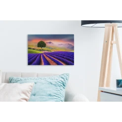 MuchoWow Tableau Sur Toile Peinture D'un Champ De Lavande Decoration Murale 30x... -Dekliktableau Magasin tableau sur toile peinture dun champ de lavande decoration murale 30x20 cm 12447866 33210700 1140x1140