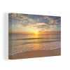 MuchoWow Tableau Sur Toile Plage - Coucher De Soleil - Mer Decoration Murale 30...