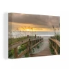 MuchoWow Tableau Sur Toile Plage - Mer - Dune - Chemin Decoration Murale 120x80...