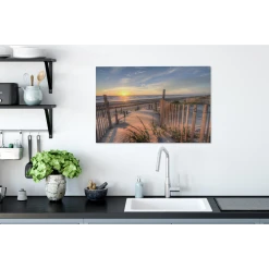 MuchoWow Tableau Sur Toile Plage - Mer - Dune - Coucher De Soleil Decoration Mu... -Dekliktableau Magasin tableau sur toile plage mer dune coucher de soleil decoration murale 90x60 cm 12463918 33259184 1140x1140