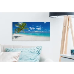 MuchoWow Tableau Sur Toile Plage - Mer - Palmier - Île Decoration Murale 40x20... -Dekliktableau Magasin tableau sur toile plage mer palmier le decoration murale 40x20 cm 12452656 33225284 1140x1140