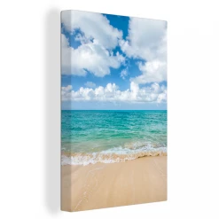 MuchoWow Tableau Sur Toile Plage - Mer - Été - Voyage Decoration Murale 40x60...
