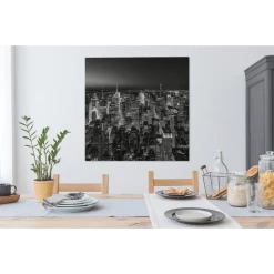 MuchoWow Tableau Sur Toile Skyline De New York, Noir Et Blanc Decoration Murale... -Dekliktableau Magasin tableau sur toile skyline de new york noir et blanc decoration murale 90x90 cm 12459126 33244540 1140x1140