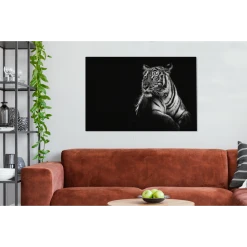 MuchoWow Tableau Sur Toile Tigre - Animaux - Noir - Blanc Decoration Murale 140... -Dekliktableau Magasin tableau sur toile tigre animaux noir blanc decoration murale 140x90 cm 12475924 33296352 1140x1140