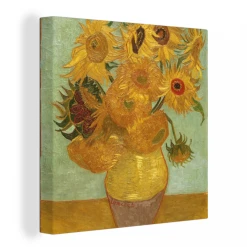 MuchoWow Tableau Sur Toile Tournesols - Vincent Van Gogh Decoration Murale 20x2...