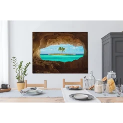 MuchoWow Tableau Sur Toile Tropical - Eau - Palmier Decoration Murale 120x90 Cm -Dekliktableau Magasin tableau sur toile tropical eau palmier decoration murale 120x90 cm 12459122 33244520 1140x1140