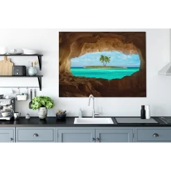 MuchoWow Tableau Sur Toile Tropical - Eau - Palmier Decoration Murale 120x90 Cm -Dekliktableau Magasin tableau sur toile tropical eau palmier decoration murale 120x90 cm 12459122 33244522 1140x1140