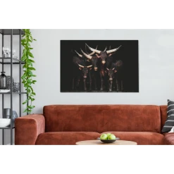 MuchoWow Tableau Sur Toile Vache - Watussi - Noir - Cornes Decoration Murale 12... -Dekliktableau Magasin tableau sur toile vache watussi noir cornes decoration murale 120x80 cm 12461172 33250846 1140x1140