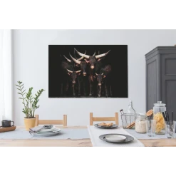 MuchoWow Tableau Sur Toile Vache - Watussi - Noir - Cornes Decoration Murale 12... -Dekliktableau Magasin tableau sur toile vache watussi noir cornes decoration murale 120x80 cm 12461172 33250848 1140x1140