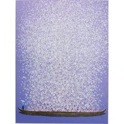 Karedesign Tableau Touched Fleurs Pirogue Violet Et Blanc 120x160cm Kare Design