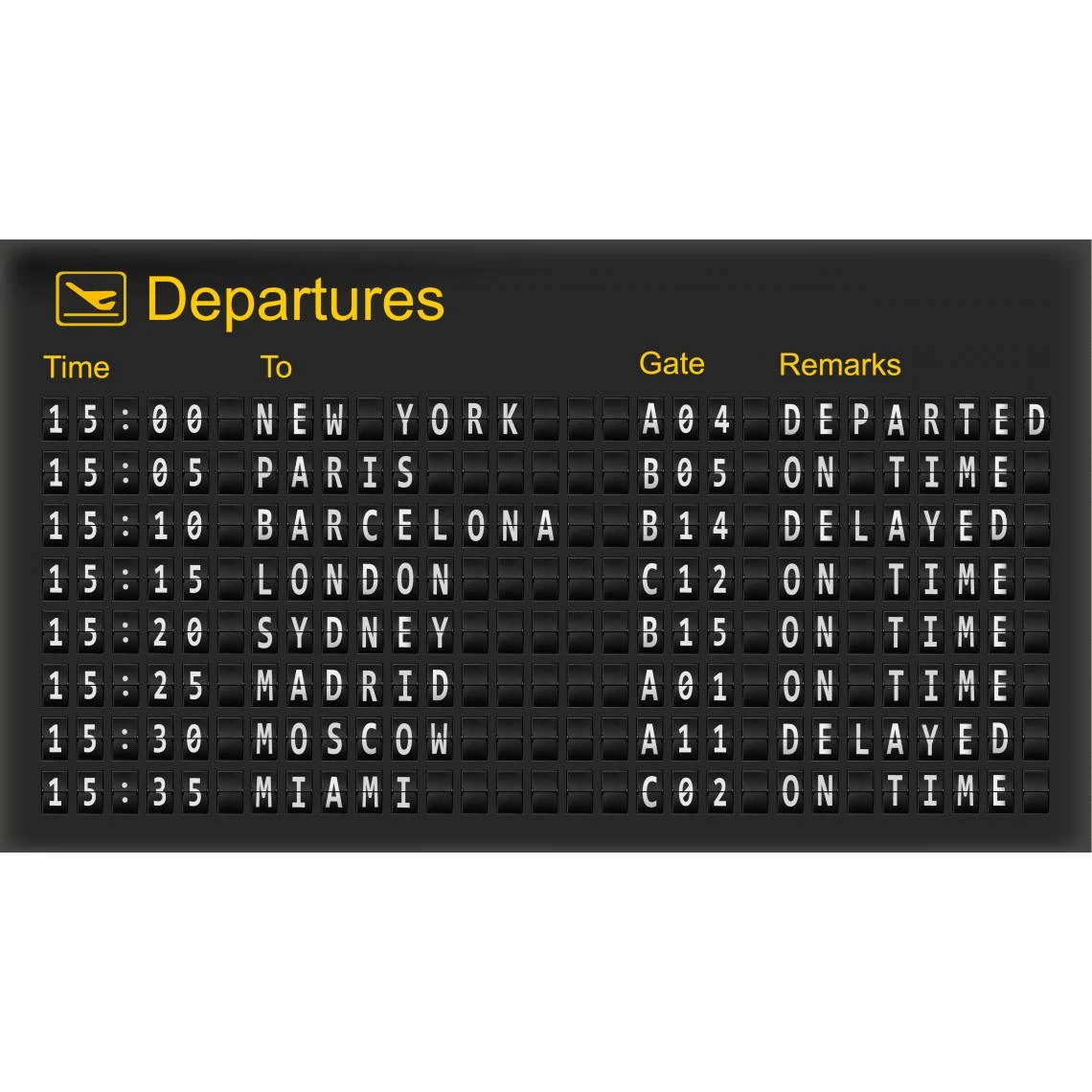 DECLIKTABLEAU Tableau Villes Panneau Aéroport L.80 X H.55 Cm 1 DECLIKTABLEAU Tableau Villes Panneau Aéroport L.80 X H.55 Cm