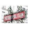 DECLIKTABLEAU Tableau Villes Panneau Métro Parisien 55X80 Cm