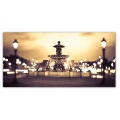 DECLIKTABLEAU Tableau Villes Panoramique Fontaine Parisienne 90 X 30 Cm