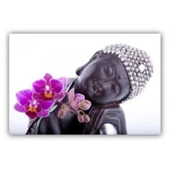 DECLIKTABLEAU Tableau Zen Bouddha Et Fleur L.80 X H.55 Cm