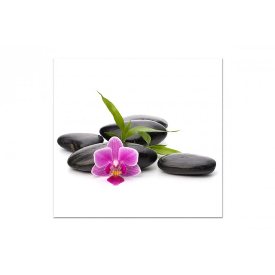 DECLIKTABLEAU Tableau Zen Galets Et Petite Fleur Rose 60X60 Cm 1 DECLIKTABLEAU Tableau Zen Galets Et Petite Fleur Rose 60X60 Cm