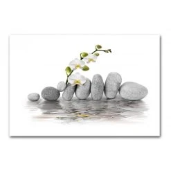 DECLIKTABLEAU Tableau Zen Galets Et Orchidée L.80 X H.55 Cm