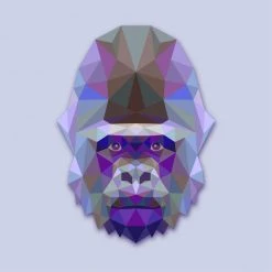 DECLIKTABLEAU Tableau Animaux Gorille Bleu Et Violet 80X80 -Dekliktableau Magasin tableau animaux gorille bleu et violet 80x80 1140x1140 1