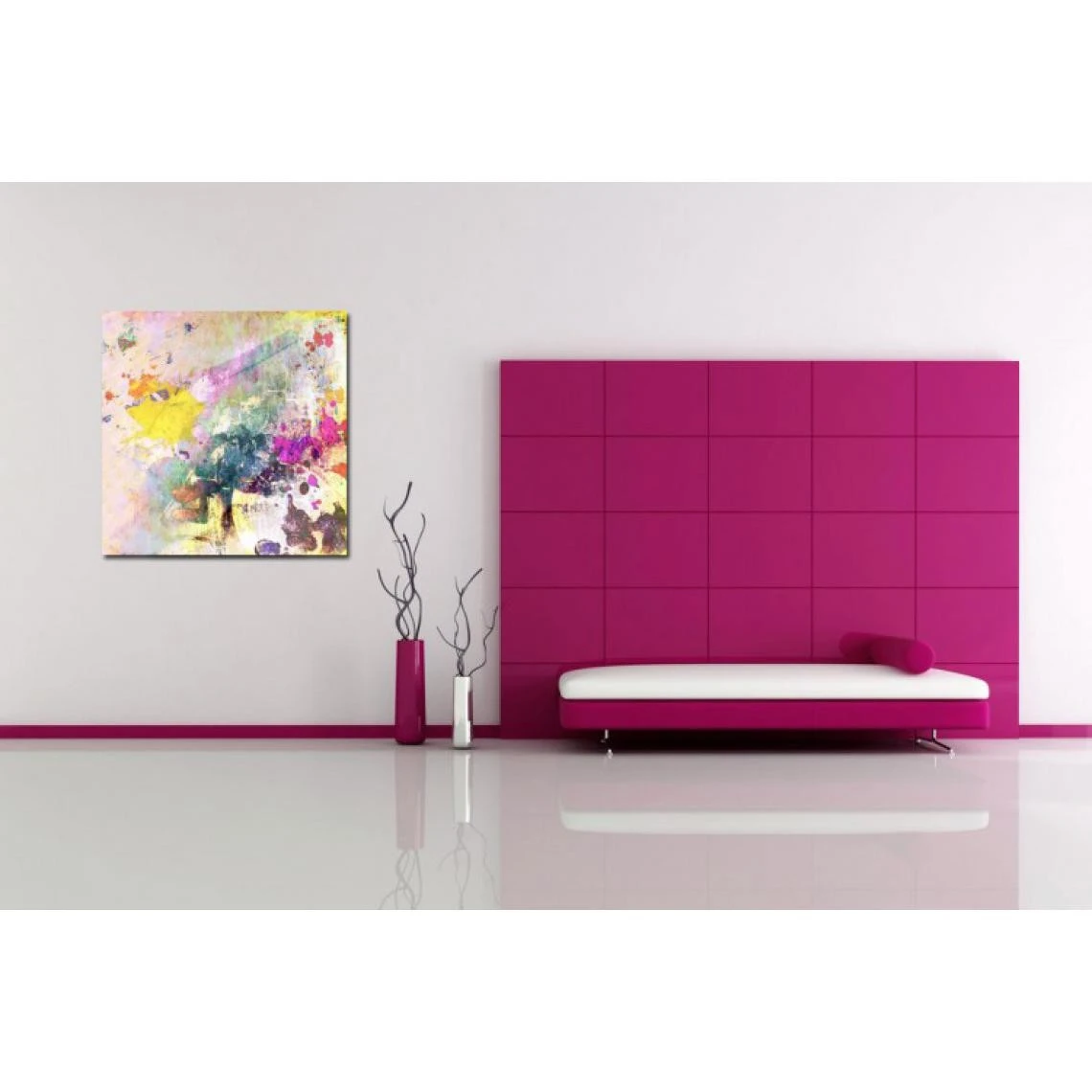 DECLIKTABLEAU Tableau Abstrait Ton Multicolore Maelo 60X60 Cm 2 DECLIKTABLEAU Tableau Abstrait Ton Multicolore Maelo 60X60 Cm – Image 2